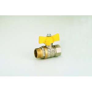 Ball valve brass 1/2 "VN butterfly gas Valve JG (15 mm)